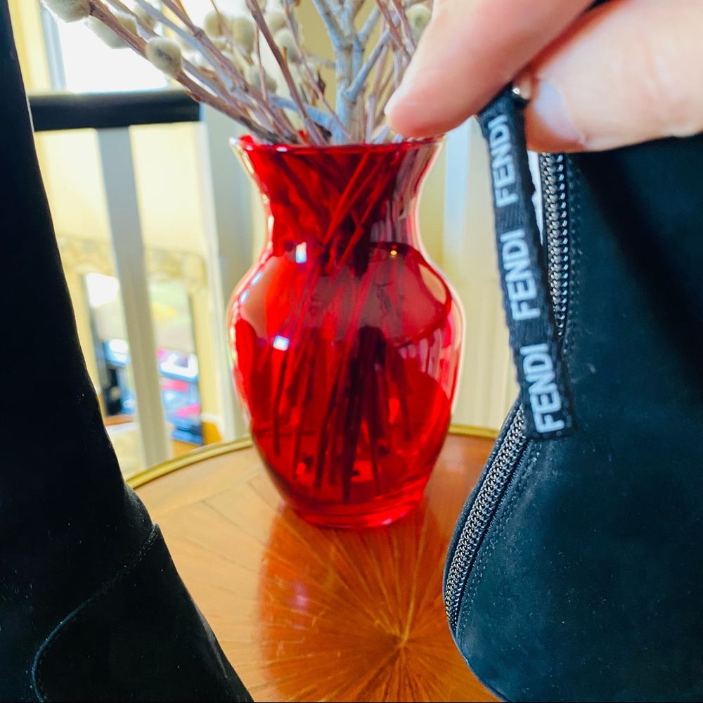 Fendi Black Suede Boots - Picture 2 of 5